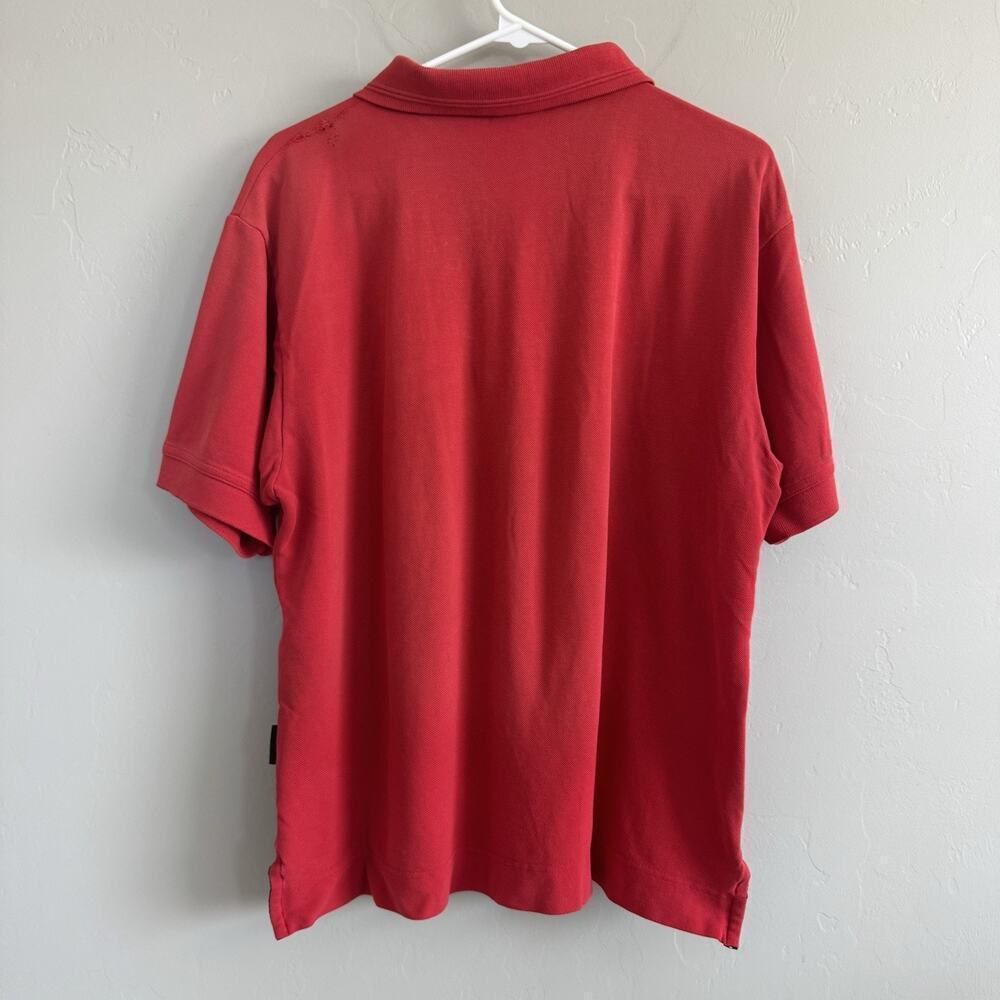 VINTAGE Porsche Polo Short Sleeve Shirt Red Embroidered Logo Mens L READ DESCRIP - Picture 8 of 11